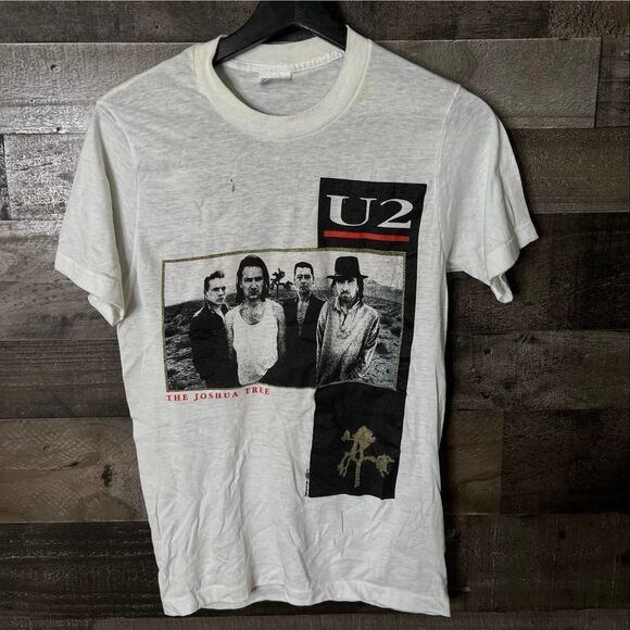 Vintage 1987 U2 The Joshua Tree Single Stitch T Shirt USA Medium - Picture 1 of 5